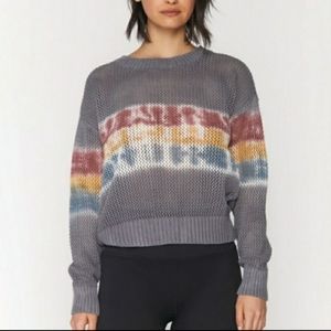 Spiritual Gangster | NWT Colorblock Mesh Sweater, Small